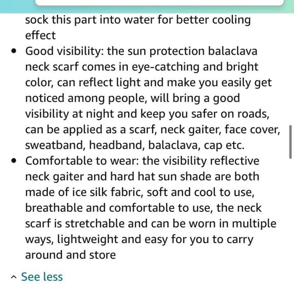 Hard hat 2 piece neck protector reflector and gaiter - Picture 9 of 9